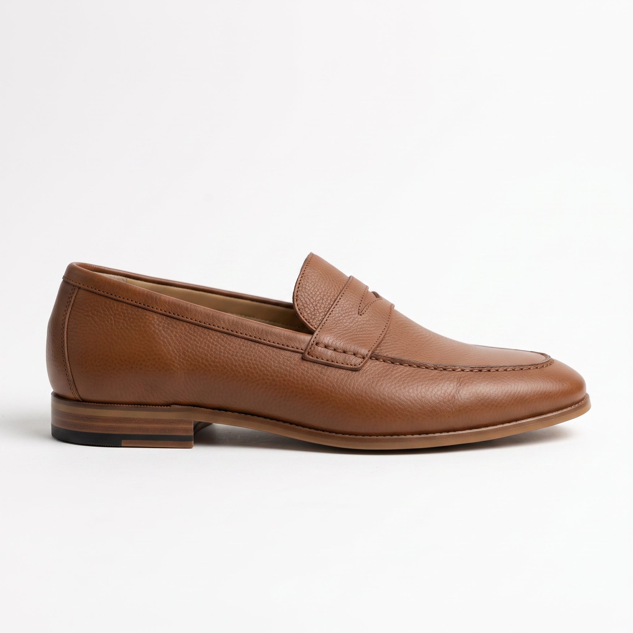 Handcrafted Men's Brown Leather Penny Loafers — Finsbury
