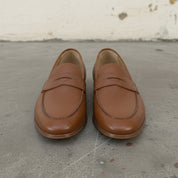 Handcrafted Men's Brown Leather Penny Loafers — Finsbury