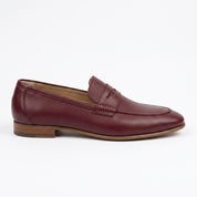 Handcrafted Men's Burgundy Leather Moccasin Loafers — Finsbury