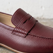 Handcrafted Men's Burgundy Leather Moccasin Loafers — Finsbury