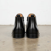 Handcrafted Men's Cow Leather Vintage Chelsea Boots - back-view