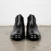 Handcrafted Men's Cow Leather Vintage Chelsea Boots - front-view