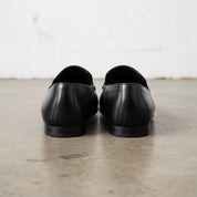 Handcrafted Men's Cow Premium Leather Slip-On Loafers - back-view