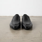 Handcrafted Men's Cow Premium Leather Slip-On Loafers - front-view