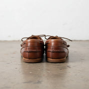 Handcrafted Men's Full Grain Premium Leather Boat Shoes - back-view