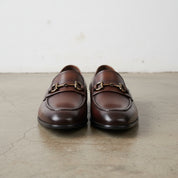 Handcrafted Men's Full Grain Premium Leather Buckle Loafers - front-view