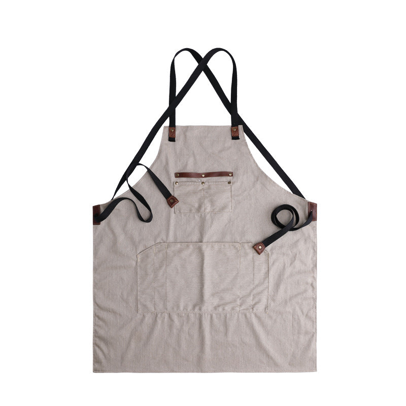 Handmade Adjustable Deep Pocket Canvas Apron for Men & Women
