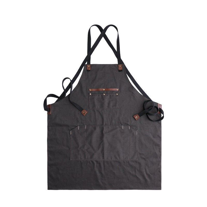 Handmade Adjustable Deep Pocket Canvas Apron for Men & Women