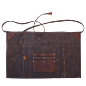 Handmade Adjustable Waxed Canvas Waist Work Apron with Large Pockets
