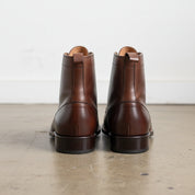 Handmade Cap-Toe Ankle Lace-Up Full-Grain Leather Men’s Boots - back-view