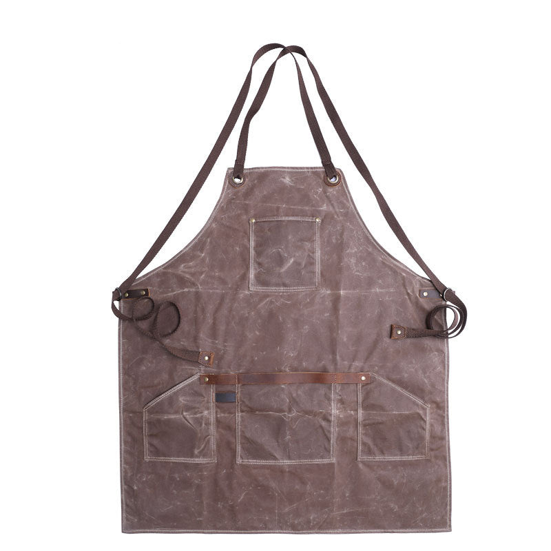 Handmade Durable Canvas Cross Back Adjustable Work Apron for Men & Women