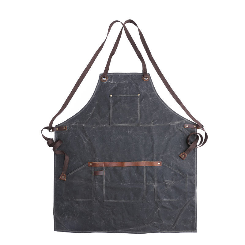 Handmade Durable Canvas Cross Back Adjustable Work Apron for Men & Women