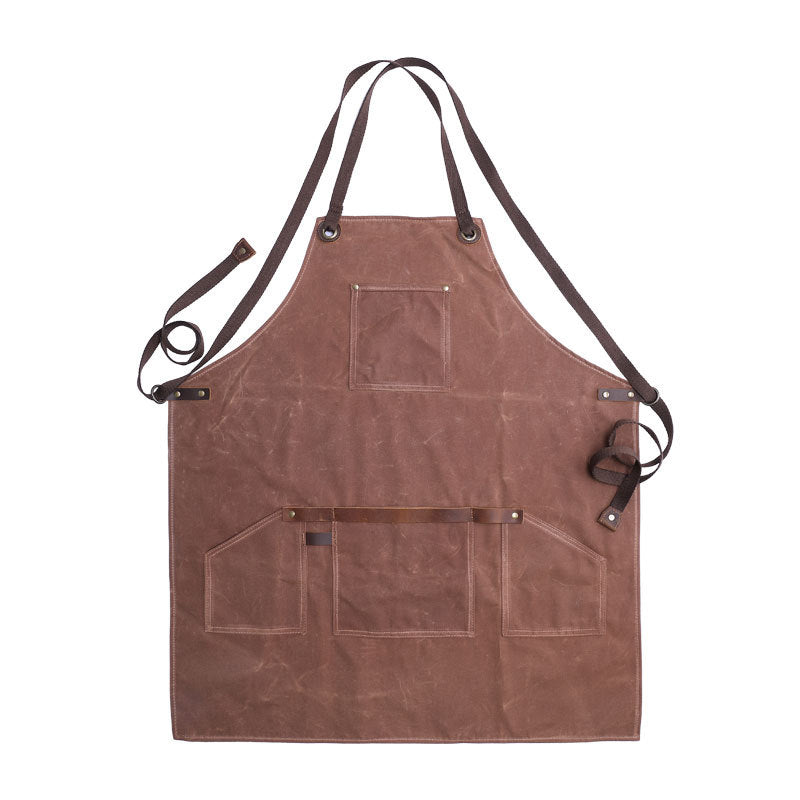 Handmade Durable Canvas Cross Back Adjustable Work Apron for Men & Women