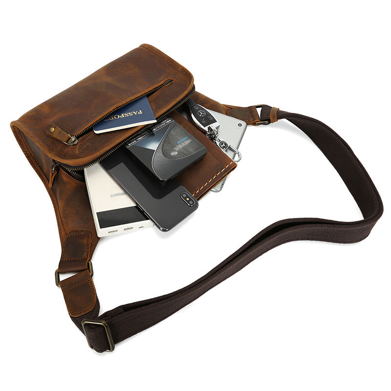 Handmade Leather Chest Bag for Men