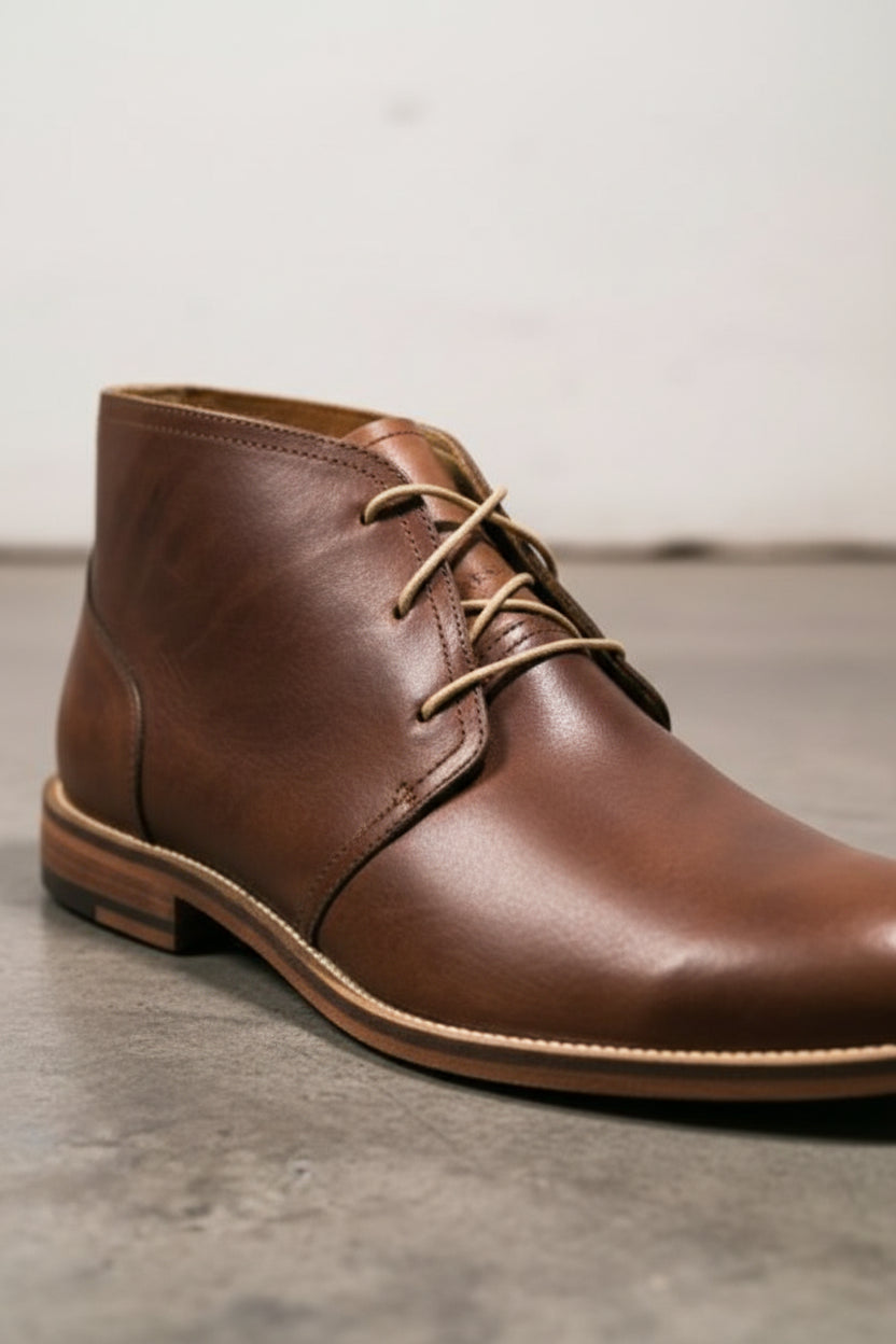 Men's Antique Brown Lace-Up Chukka Boots | Casual Ankle Boots US 11.5 / Tan Men's Antique Brown Lace-Up Chukka Boots | Casual Ankle Boots US 11.5 / Tan