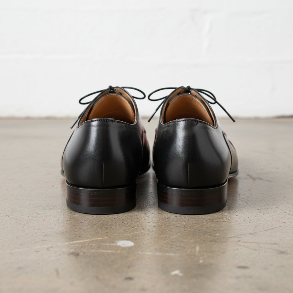 Handmade Men Black And Red Oxford Dress Shoes, Formal Leather Shoes - back-view