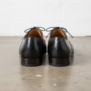 Handmade Men Black And Red Oxford Dress Shoes, Formal Leather Shoes - back-view