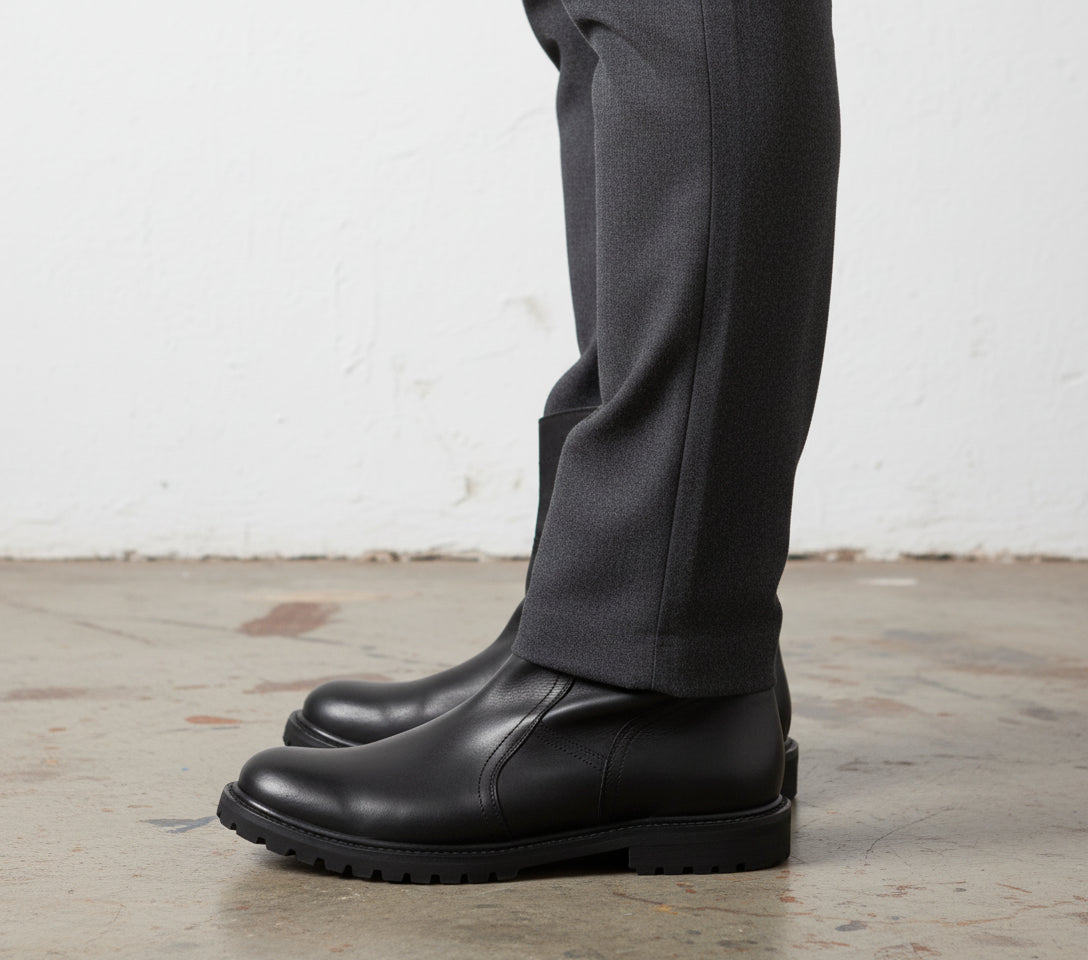 model-wearing-formal-side-view of product