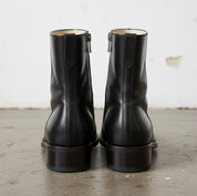 Handmade Men Black High Ankle Fashion Zipper Boots, Style Ankle Boots - back-view