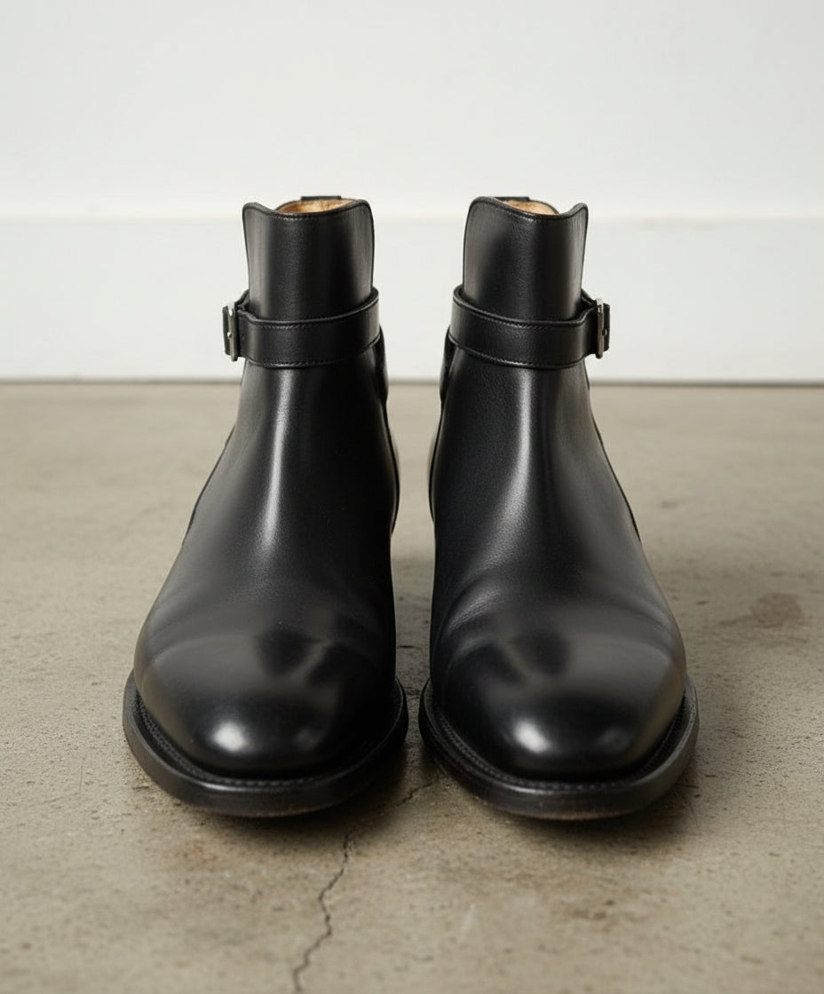 Handmade Men Black Jodhpurs Boot, Black Ankle Boot, Formal Boot