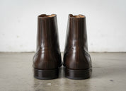 Handmade Men Black Lace Up Boots, Cap Toe Ankle Leather, Mens Boots