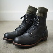 Handmade Men Black Leather Casual Boots, Ankle High Boots, Boots - angle-view-showing-depth