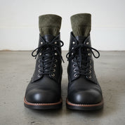 Handmade Men Black Leather Casual Boots, Ankle High Boots, Boots - front-view