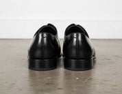 Handmade Men Black Oxfords shoes, Men dress shoes, Black tuxedo shoes - back-view