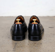 Handmade Men Black Oxfors leather shoes, Men wingtip dress shoes, Mens shoe - back-view