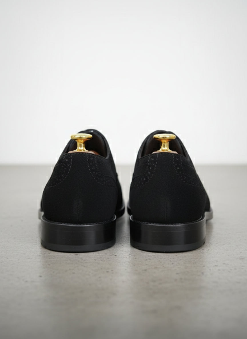 Men's Black Wingtip Brogue Suede Dress Shoes | Lace-Up Formal Shoes Rebels Market Men's Black Wingtip Brogue Suede Dress Shoes | Lace-Up Formal Shoes Rebels Market