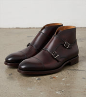 Handmade Men Brown Boots, Double Monk Strap Boot, Leather Boots, Formal