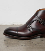 Handmade Men Brown Boots, Double Monk Strap Boot, Leather Boots, Formal