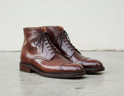 Handmade Men brown cap toe ankle boot, Men dress boots, Men ankle boot - 3-4-right-view