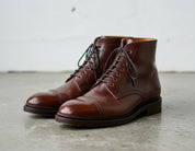 Handmade Men brown cap toe ankle boot, Men dress boots, Men ankle boot - angle-view-showing-depth