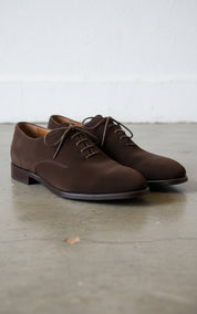 Handmade Men Brown Lace up shoes, Men Oxford Dress Shoes, Classic shoes - angle-view-showing-depth