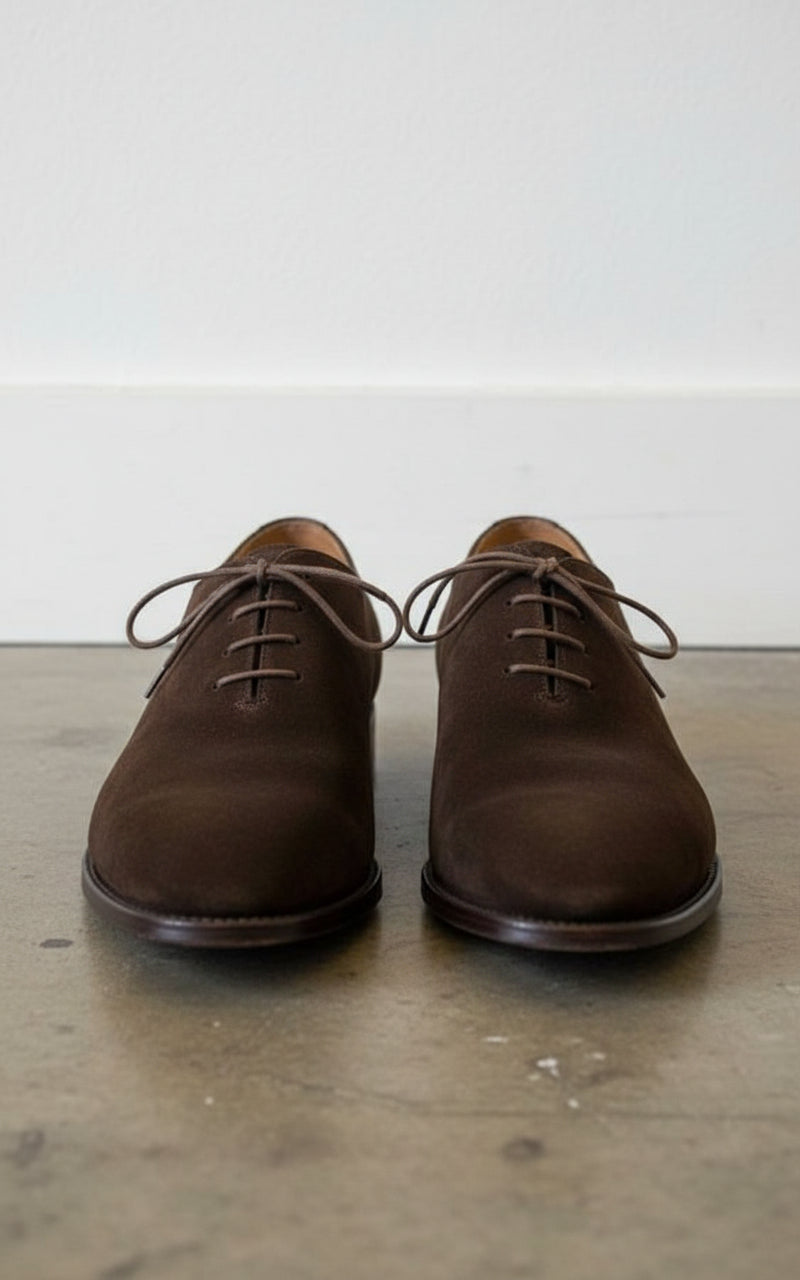 Handmade Men Brown Lace up shoes, Men Oxford Dress Shoes, Classic shoes - front-view