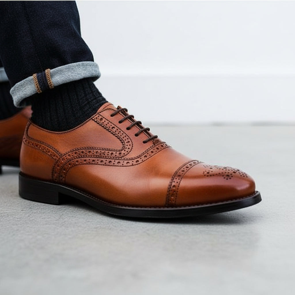 Handmade Men Brown Oxford Formal Shoes Brogue Dress Shoes Leather Shoes Rebels Market Handmade Men Brown Oxford Formal Shoes Brogue Dress Shoes Leather Shoes Rebels Market