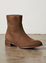Handmade Men Brown Suede Ankle High Zipper Casual Boots, Ankle Boots - detail-view-showing-texture