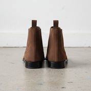 Handmade Men Brown suede Chelsea boots, Men suede ankle boot, chelsea boots - back-view