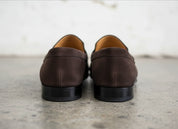 Handmade Men brown suede moccasins loafer, Brown suede dress shoes