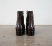 Handmade Men classic Alligators boots, Men brown side zipper crocodile boot