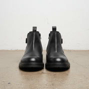 Handmade Men' Cow Leather Rugged Chelsea Boots - front-view