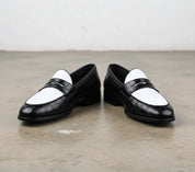 Handmade Men crocodile moccasins loafer, Men Two tone alligators shoes - front-view