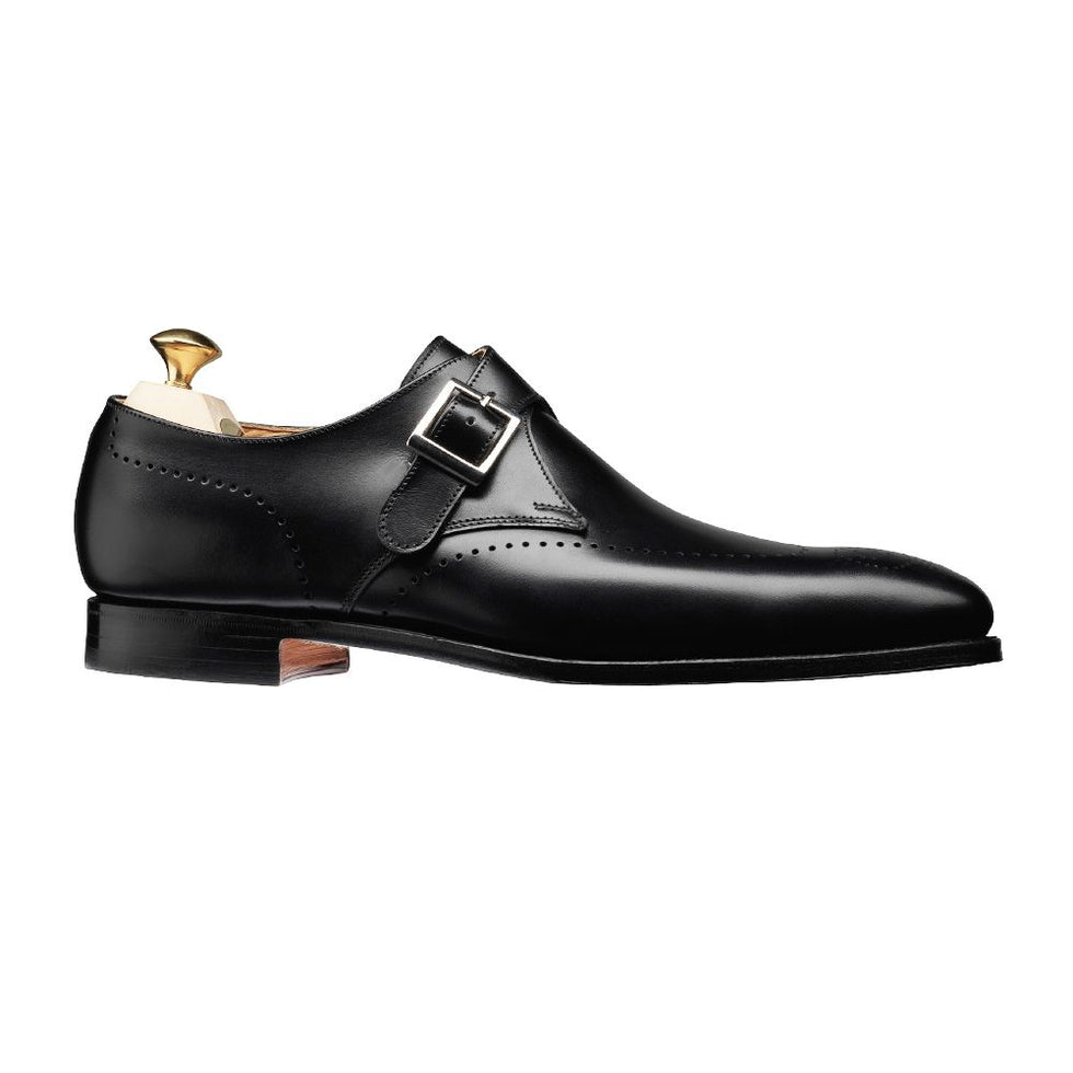 Men’s Black Single Monk Strap Formal Dress Handmade Shoes , Leather Shoes, Business Dress Shoes main image 1