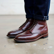 Handmade men maroon Lace up ankle dress boots Men maroon classic ankle boot - 3-4-right-view