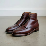 Handmade men maroon Lace up ankle dress boots Men maroon classic ankle boot - angle-view-showing-depth - angle-view-showing-depth