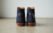 Handmade Men Navy Blue Jodhpurs Boot, Side Zipper Ankle Boot, Mens Boot - back-view