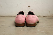 Handmade Men Pink Oxford shoes, Men Pink leather dress shoes, Party shoes - back-view