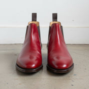 Handmade Men Red Leather Chelsea Boots, Red Ankle Boots, Classy Boots - front-view