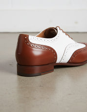 Handmade Men Spectators dress shoes, Men wing tip brogue Casino shoes - detail-view-showing-texture